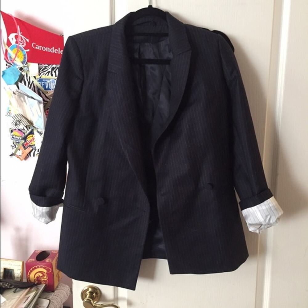 Pin striped blazer & other stories